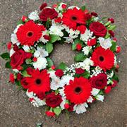 Red and White Wreath